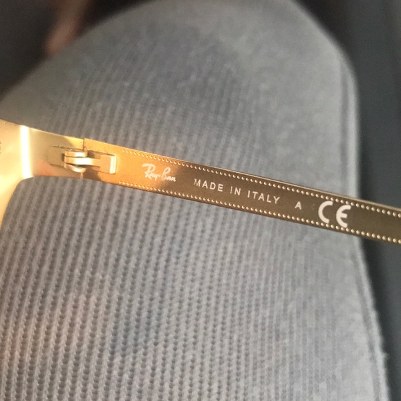 Ray-Ban rose gold pink mirror sunglasses. - Picture 7 of 8